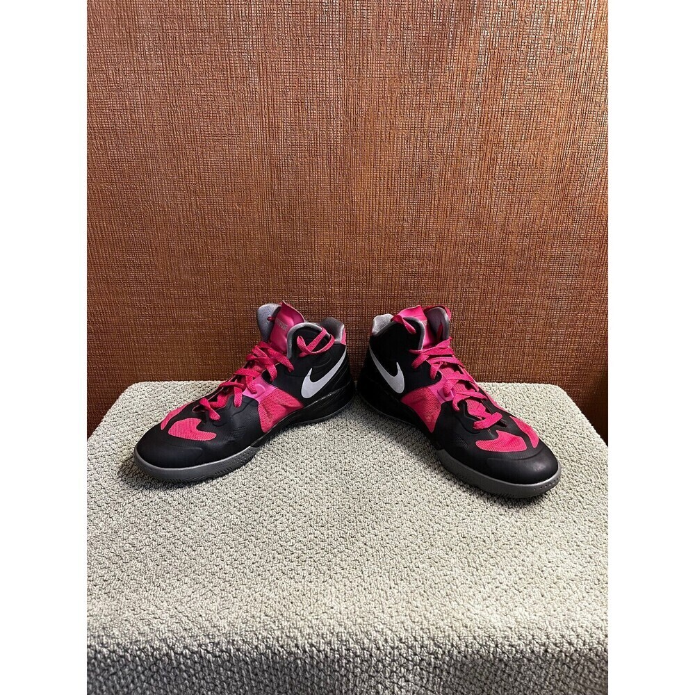 Nike Hyperfuse 525032-006 Black Pink High Top Sneakers Shoes Sz 6.5Y Womens' s 8 - Picture 3 of 5